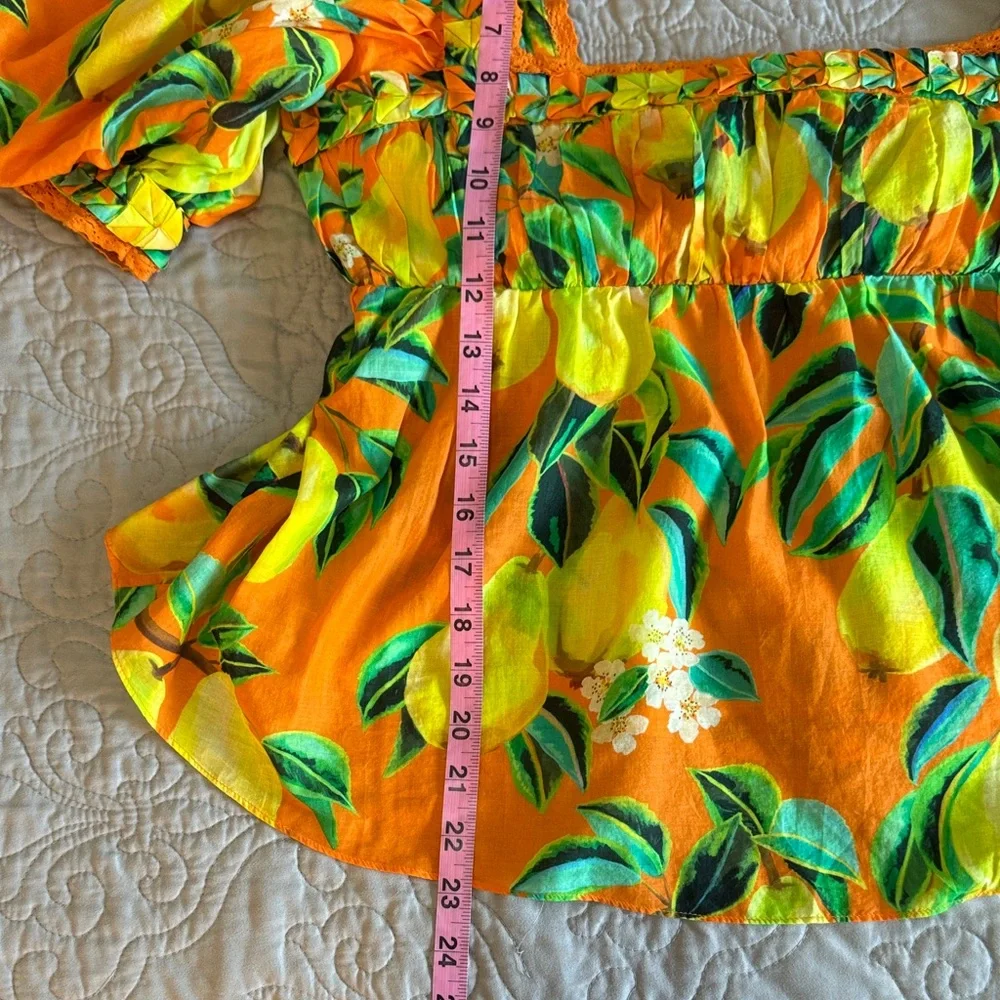 FARM Rio Chic Pears Blouse size Large - Picture 15 of 17